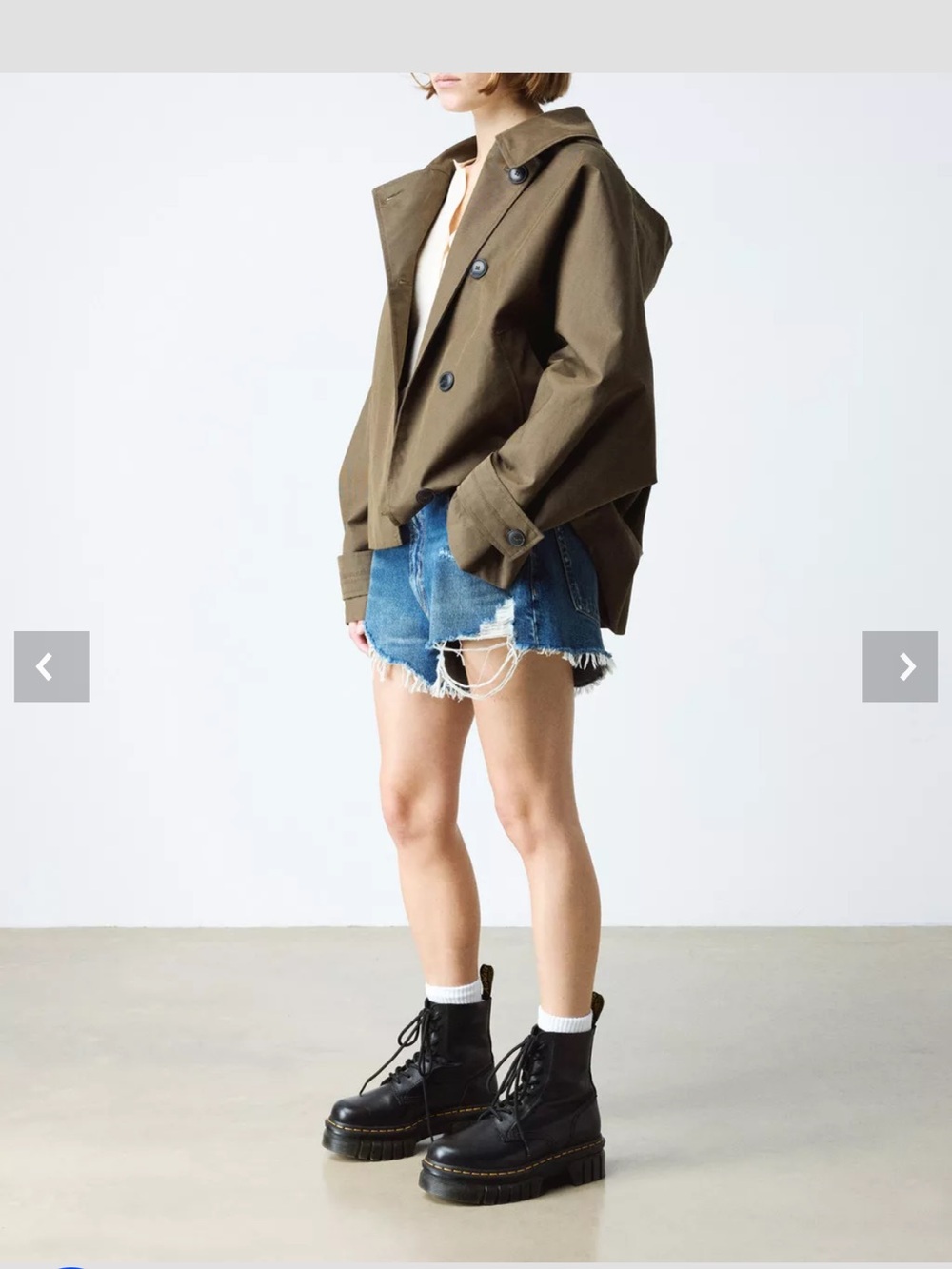 Dr. Martens Black Leather Platform Boots with Yellow Stitching